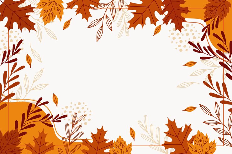 Gratis Vector hand getekende herfstbladeren achtergrond