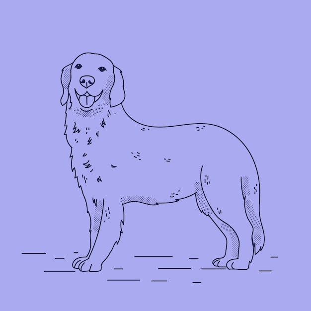 Gratis vector hand getekende hond schets illustratie