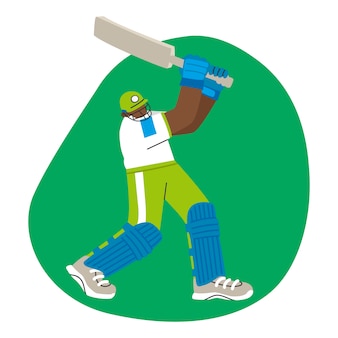Hand getekende ipl cricket illustratie