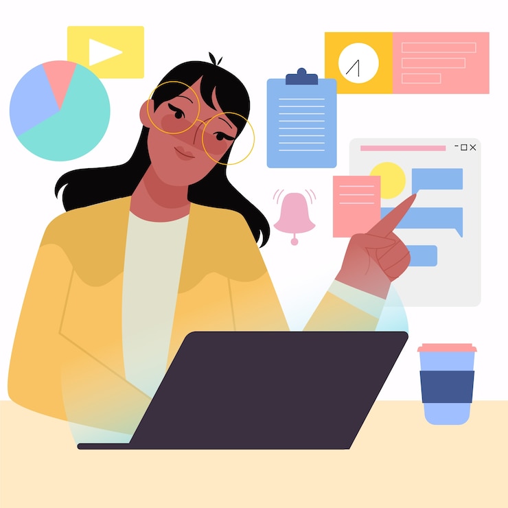 Gratis Vector hand getekende iraanse vrouw illustratie