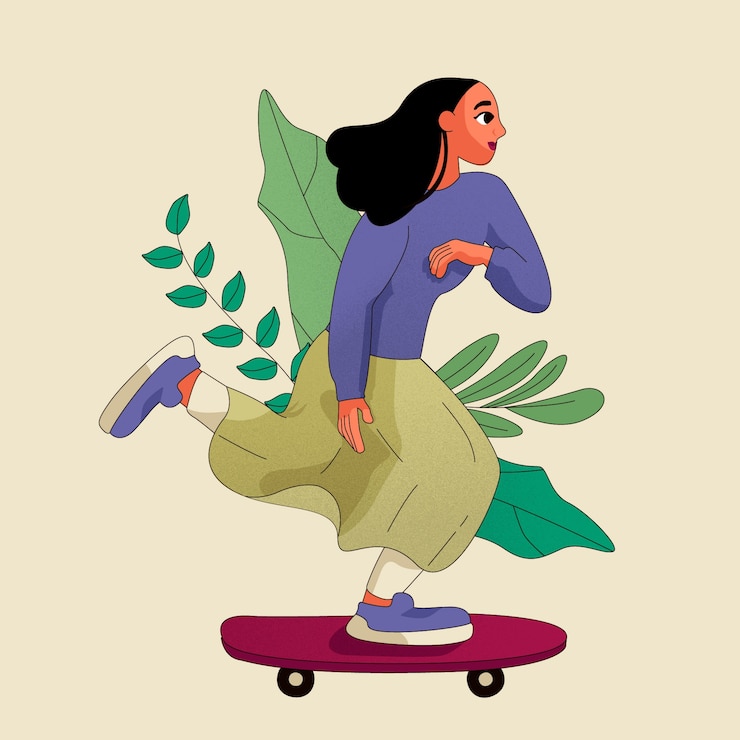 Gratis Vector hand getekende iraanse vrouwen illustratie