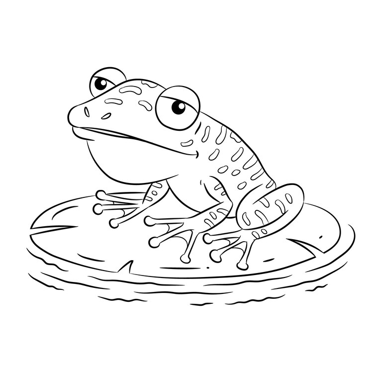 Gratis Vector hand getekende kikker schets illustratie