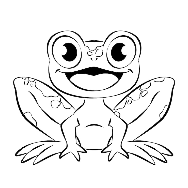 Gratis Vector hand getekende kikker schets illustratie