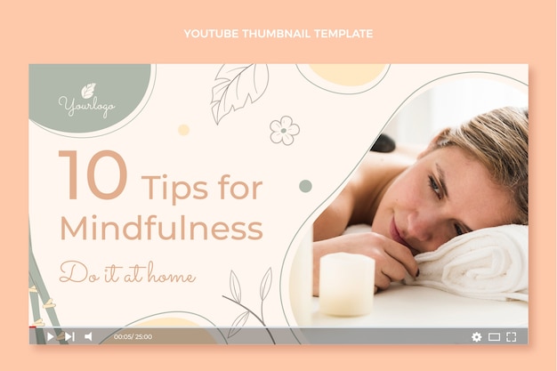Hand getekende mindfulness youtube thumbnai