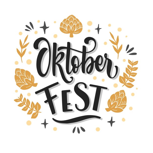 Hand getekende oktoberfest belettering