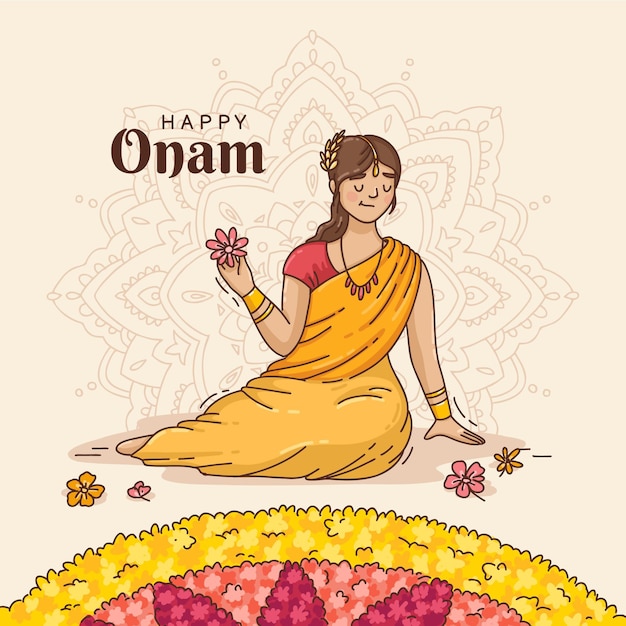 Hand getekende onam illustratie