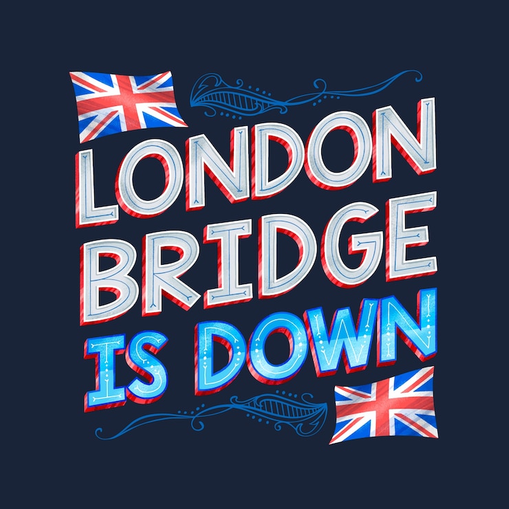 Gratis Vector hand getekende operatie london bridge illustratie