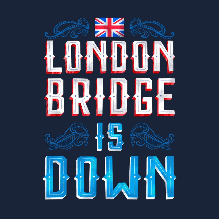 Gratis Vector hand getekende operatie london bridge illustratie