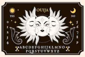 Gratis vector hand getekende ouija bord illustratie