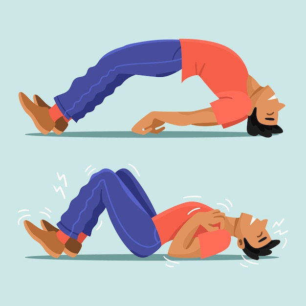 Hand getekende platte ontwerp epilepsie illustratie