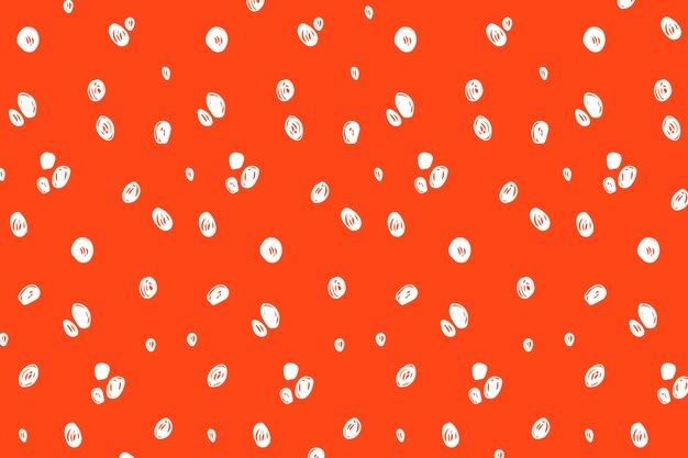 Gratis vector hand getekende rode polka dot achtergrond