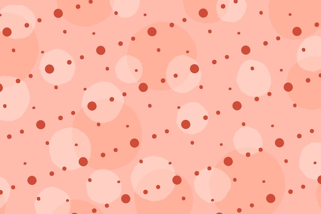 Gratis vector hand getekende rode polka dot achtergrond