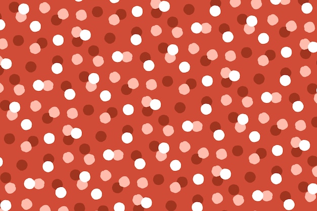 Hand getekende rode polka dot achtergrond