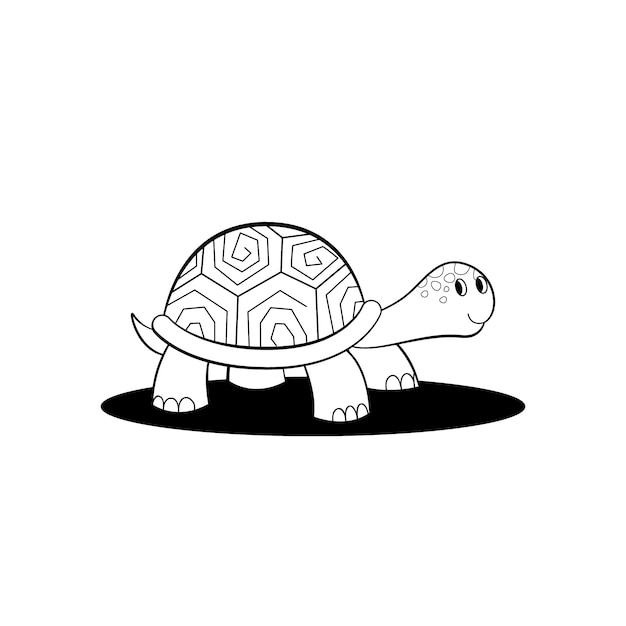 Gratis vector hand getekende schildpad schets illustratie