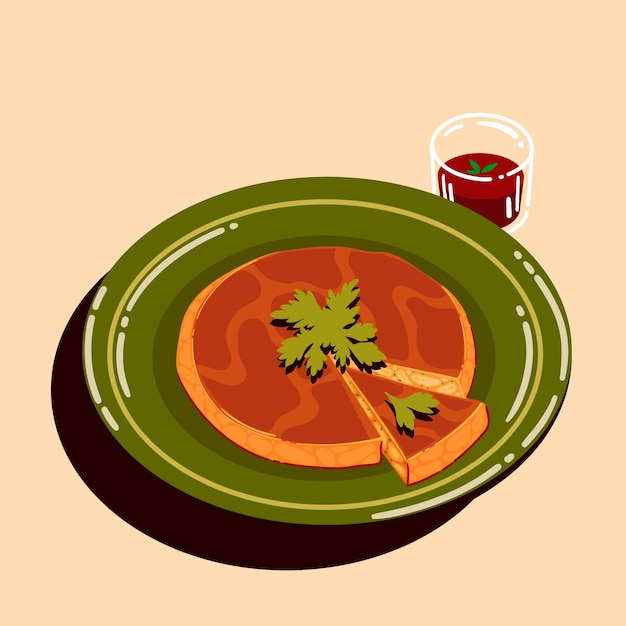 Gratis vector hand getekende spaanse omelet illustratie