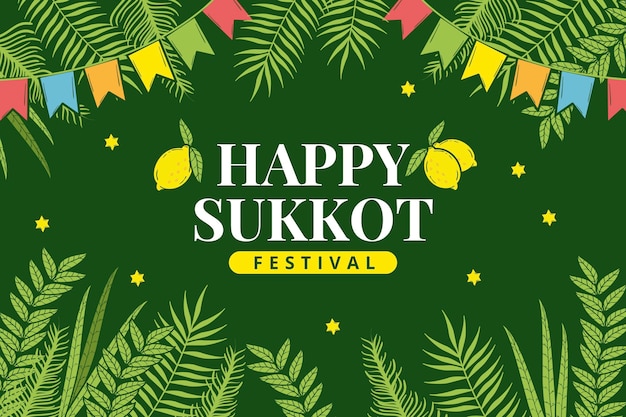 Hand getekende sukkot achtergrond