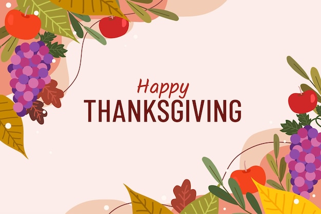 Gratis vector hand getekende thanksgiving achtergrond