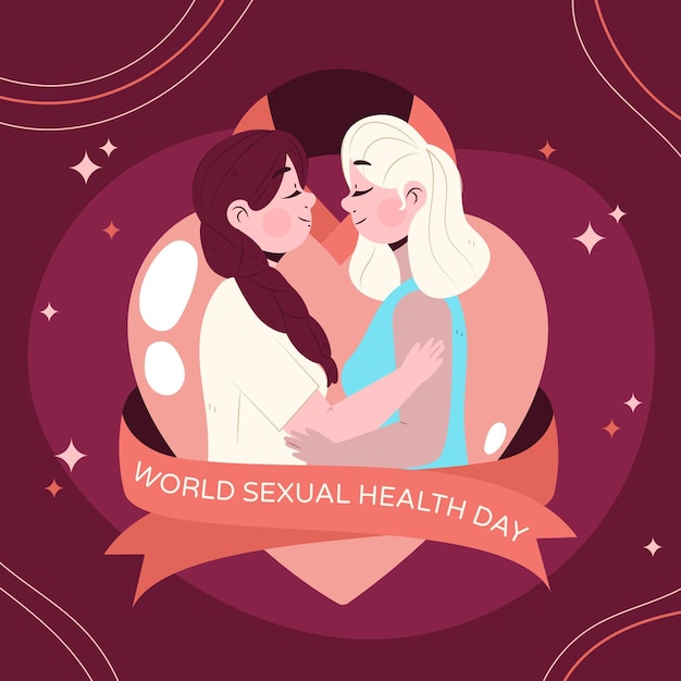 Gratis vector hand getekende wereld seksuele gezondheid dag illustratie