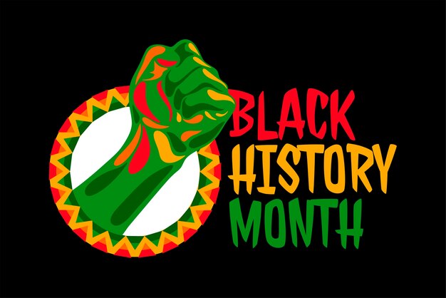 Hand getekende zwarte geschiedenis maand achtergrond