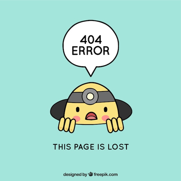 Gratis vector hand getrokken 404-fout