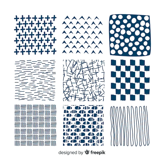 Hand getrokken abstracte vorm patrooninzameling
