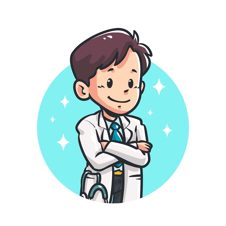 Gratis Vector hand getrokken arts cartoon afbeelding