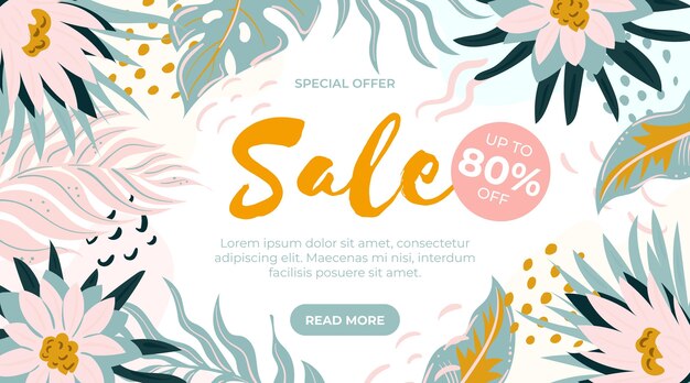 Gratis vector hand getrokken banner ontwerpsjabloon