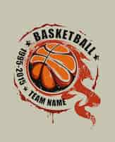 Gratis vector hand getrokken basketbal achtergrond