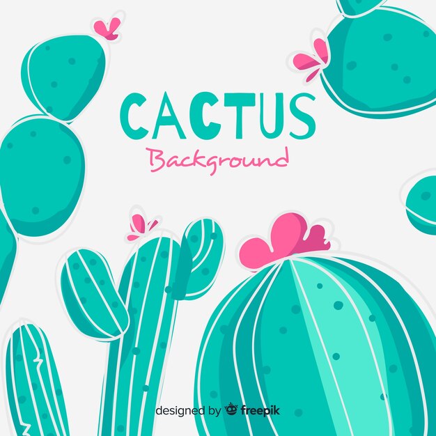 Hand getrokken cactus achtergrond