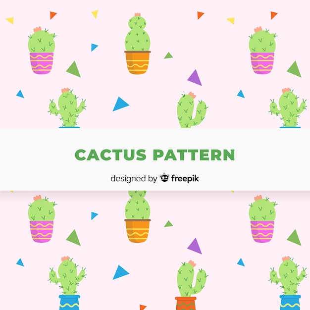 Hand getrokken cactus patroon