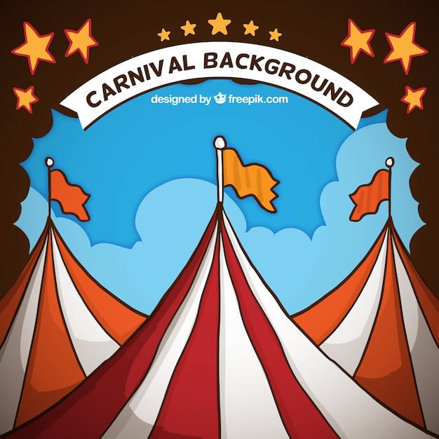 Gratis vector hand getrokken carnaval achtergrond