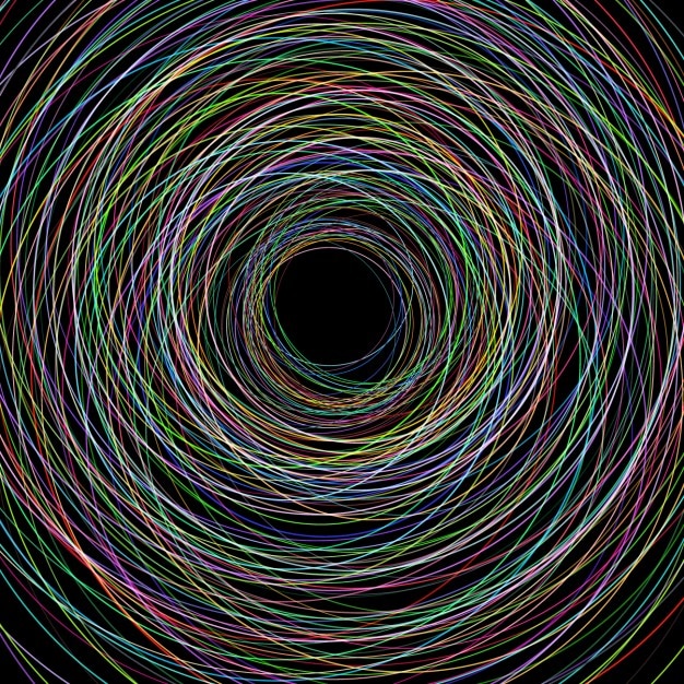 Gratis Vector hand getrokken circular lijnenachtergrond