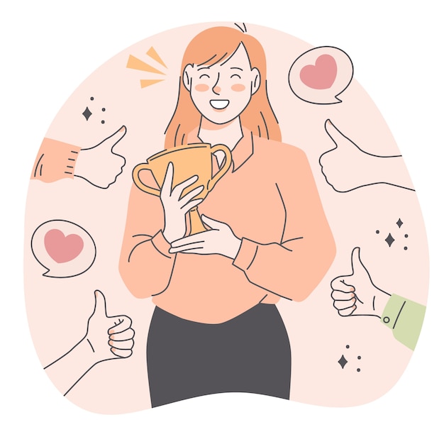 Hand getrokken compliment illustratie