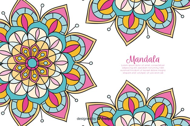 Hand getrokken decoratieve mandala achtergrond