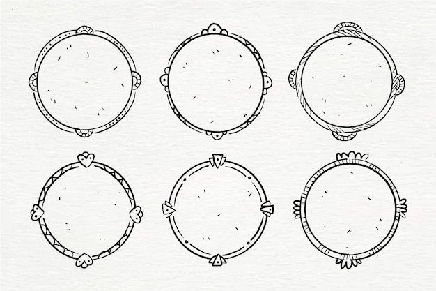 Gratis vector hand getrokken doodle frames collectie