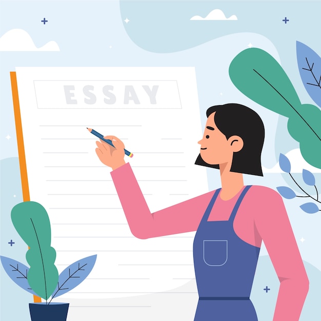 Gratis vector hand getrokken essay illustratie