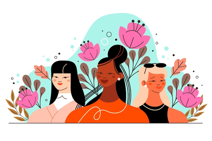 Gratis Vector hand getrokken etnische schoonheid illustratie