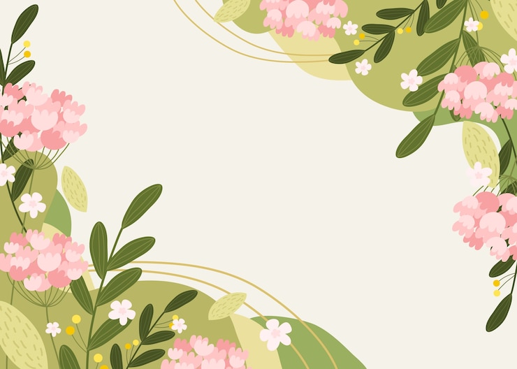 Gratis Vector hand getrokken floral lente achtergrond