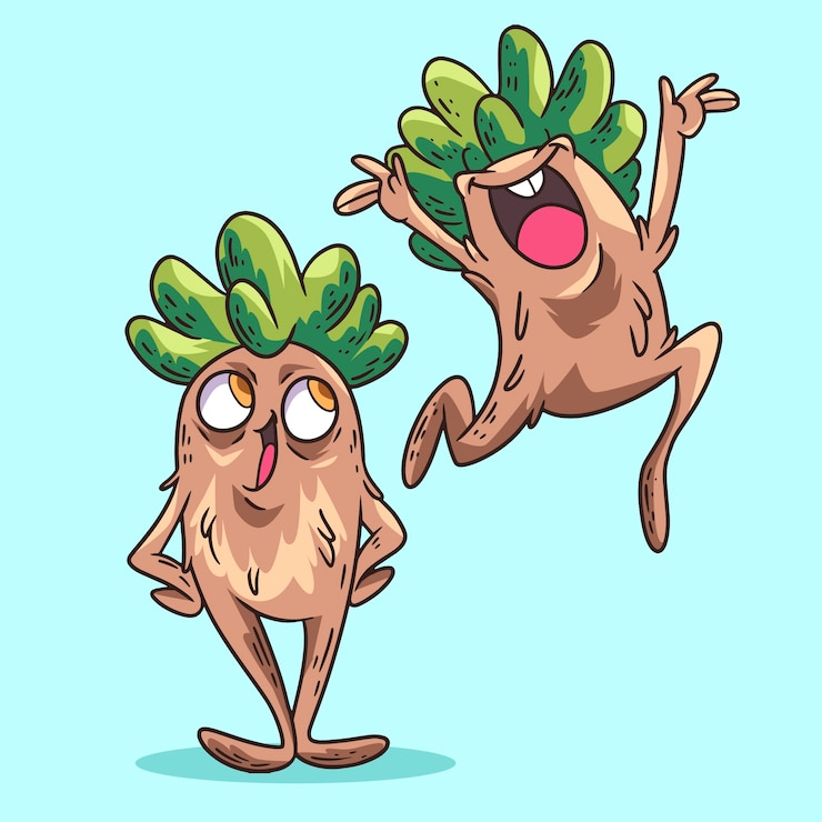 Gratis Vector hand getrokken frailejon karakter illustratie