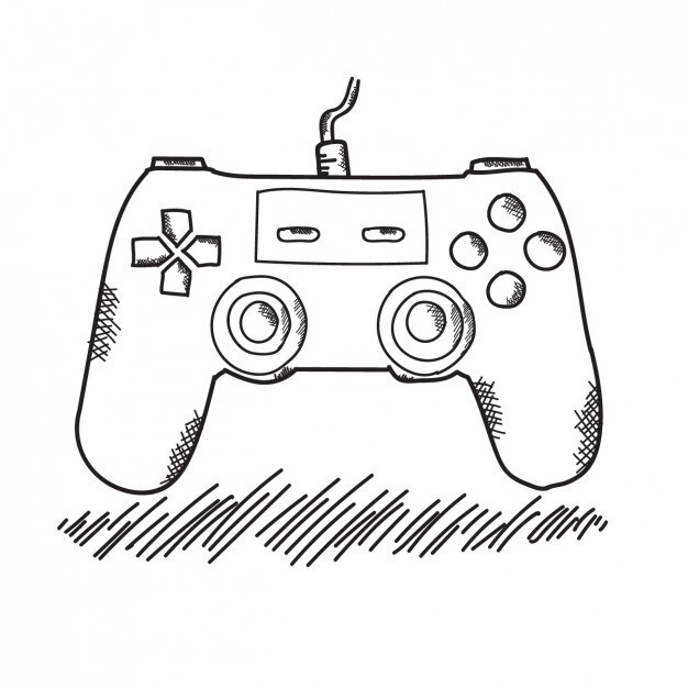 Hand Getrokken Game Controller