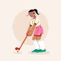 Gratis vector hand getrokken golf cartoon illustratie