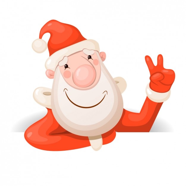 Gratis vector hand getrokken grappige kerstman