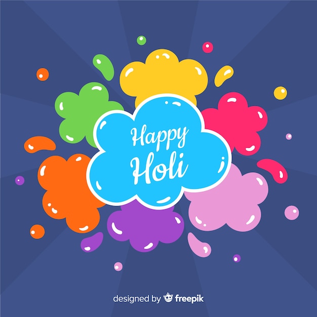 Gratis vector hand getrokken holi festival achtergrond