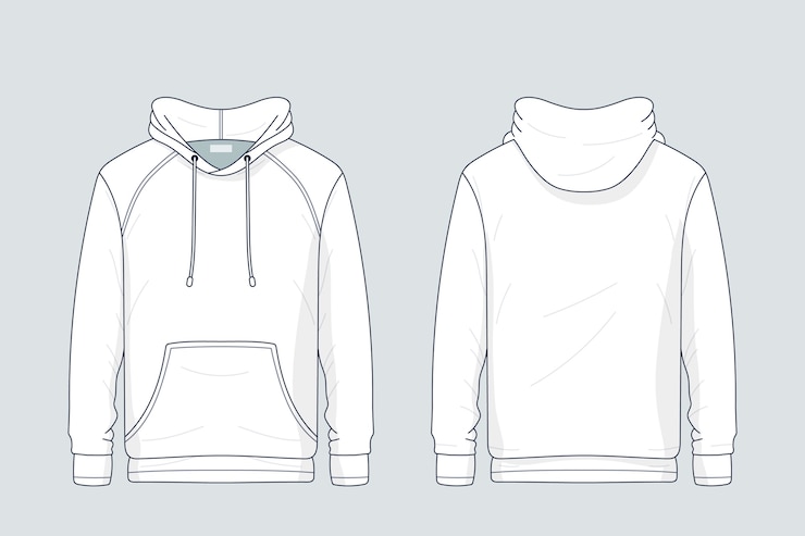 Gratis Vector hand getrokken hoodie overzicht illustratie