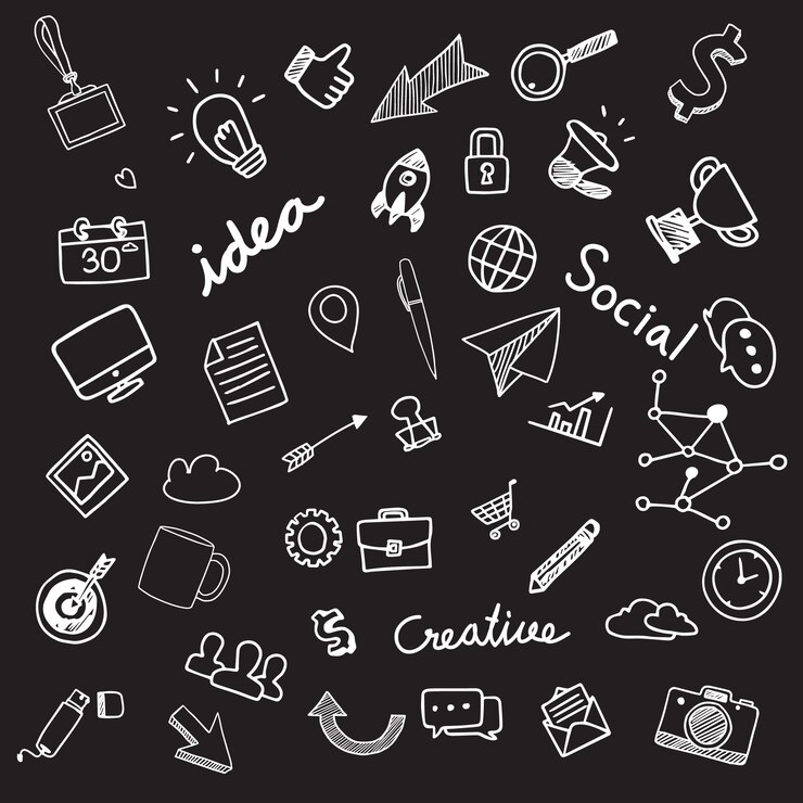 Gratis Vector hand getrokken illustraties collectie