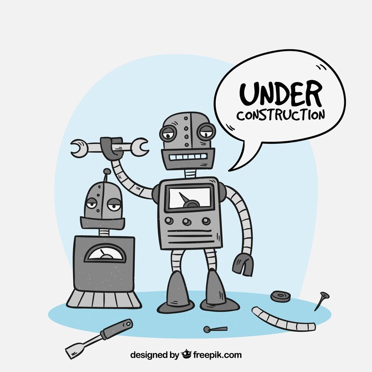 Gratis Vector hand getrokken in aanbouw achtergrond