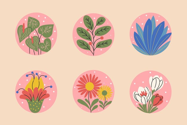 Hand getrokken instagram hoogtepunt illustratie
