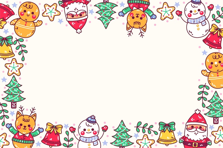 Gratis Vector hand getrokken kerst seizoen viering achtergrond