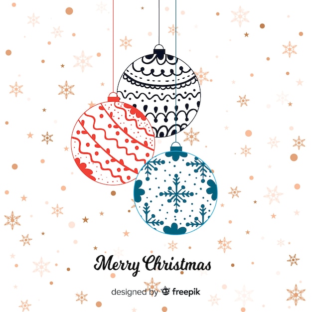 Gratis vector hand getrokken kerstmis achtergrond