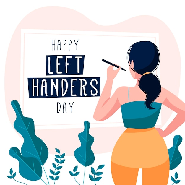 Gratis vector hand getrokken linkshandigen dag